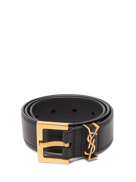 ysl black and silver belt